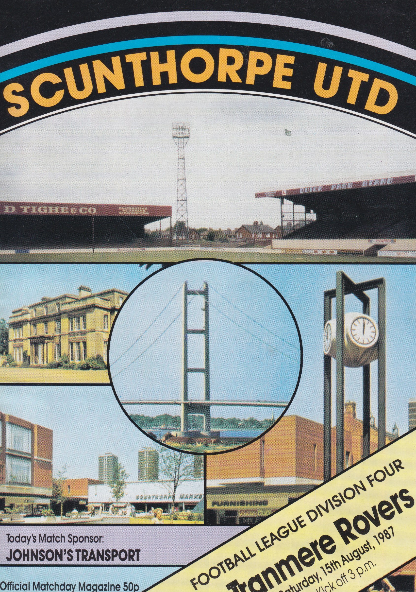 Scunthorpe United v Tranmere Rovers match programme